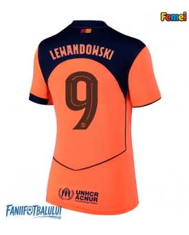 Barcelona Robert Lewandowski #9 Tricou Fotbal Replică 2025-26 Femei Treilea